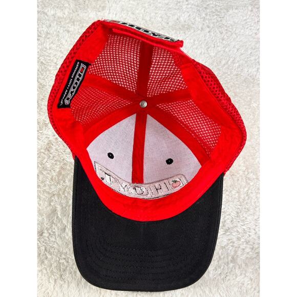 Team Hoyt Archery Shooting Staff Hunting Mens Hat Strap Back Red Baseball Cap - Picture 7 of 7